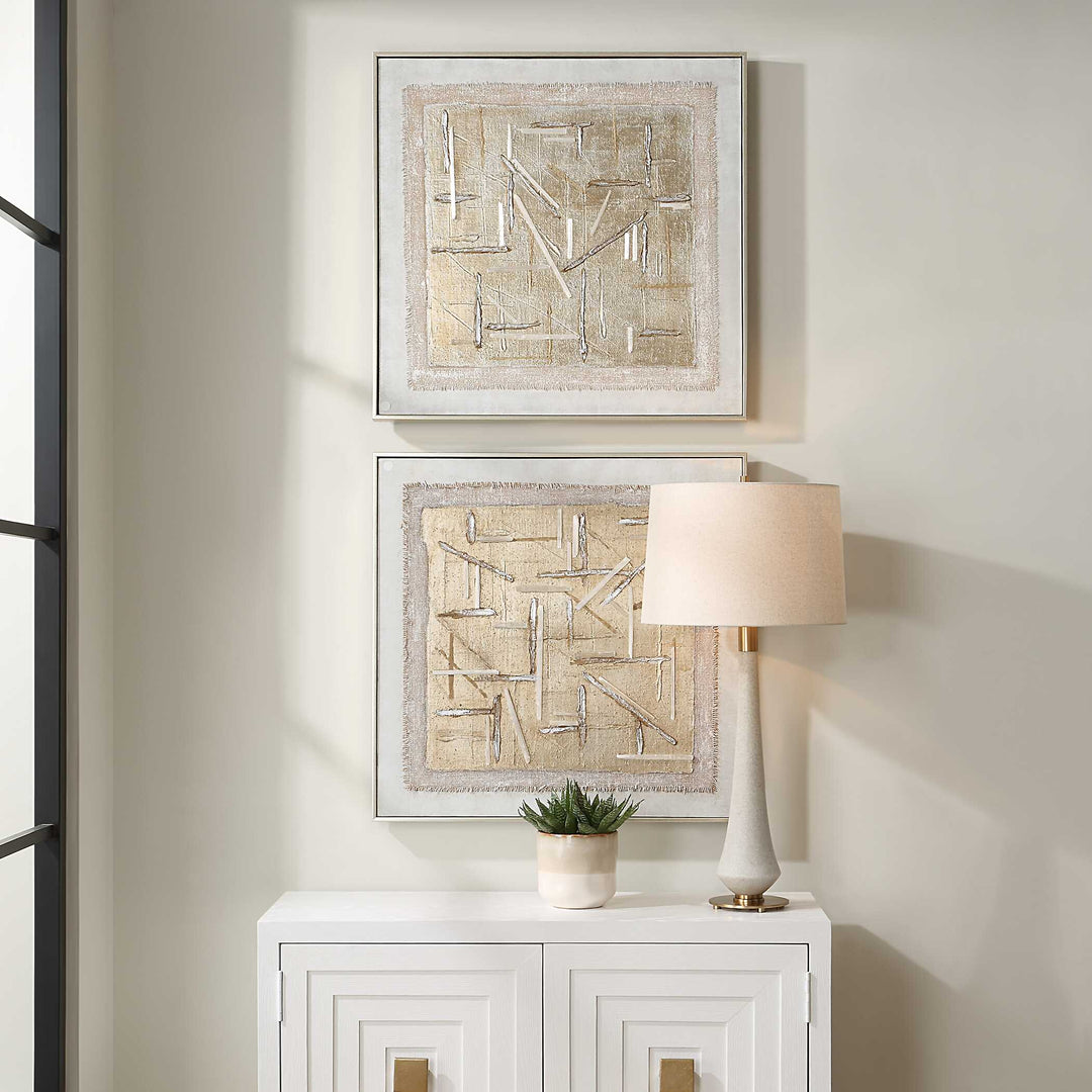Unpredictable Hand Painted Canvases Set of 2 Accessories Uttermost