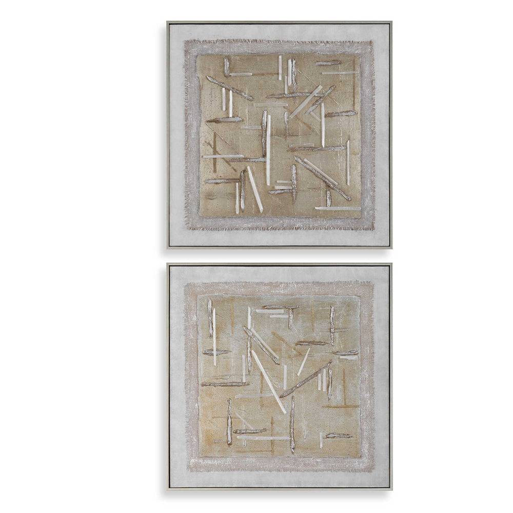 Unpredictable Hand Painted Canvases Set of 2 Accessories Uttermost