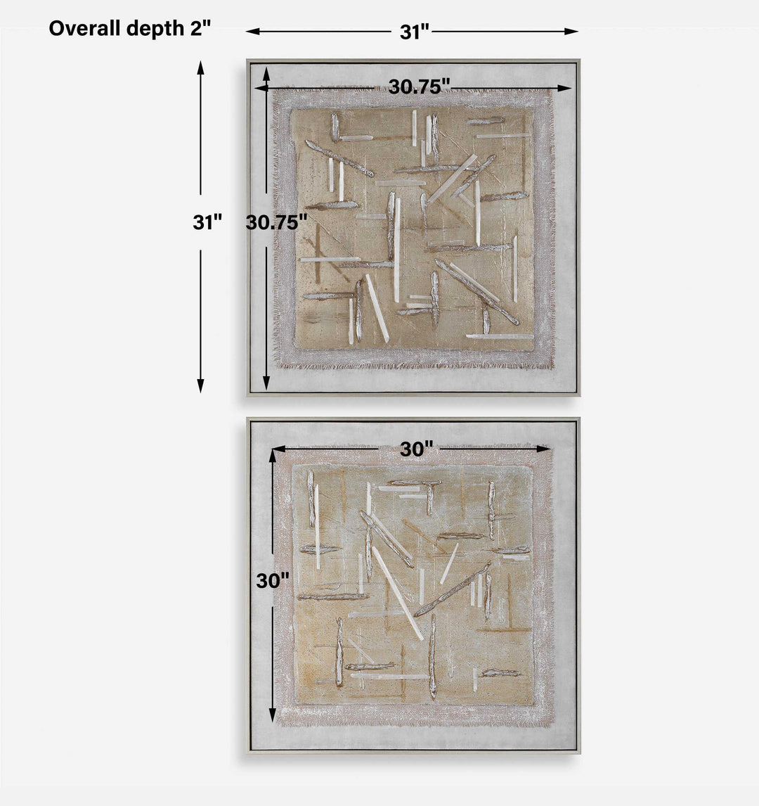 Unpredictable Hand Painted Canvases Set of 2 Accessories Uttermost