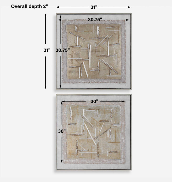 Unpredictable Hand Painted Canvases Set of 2 Accessories Uttermost