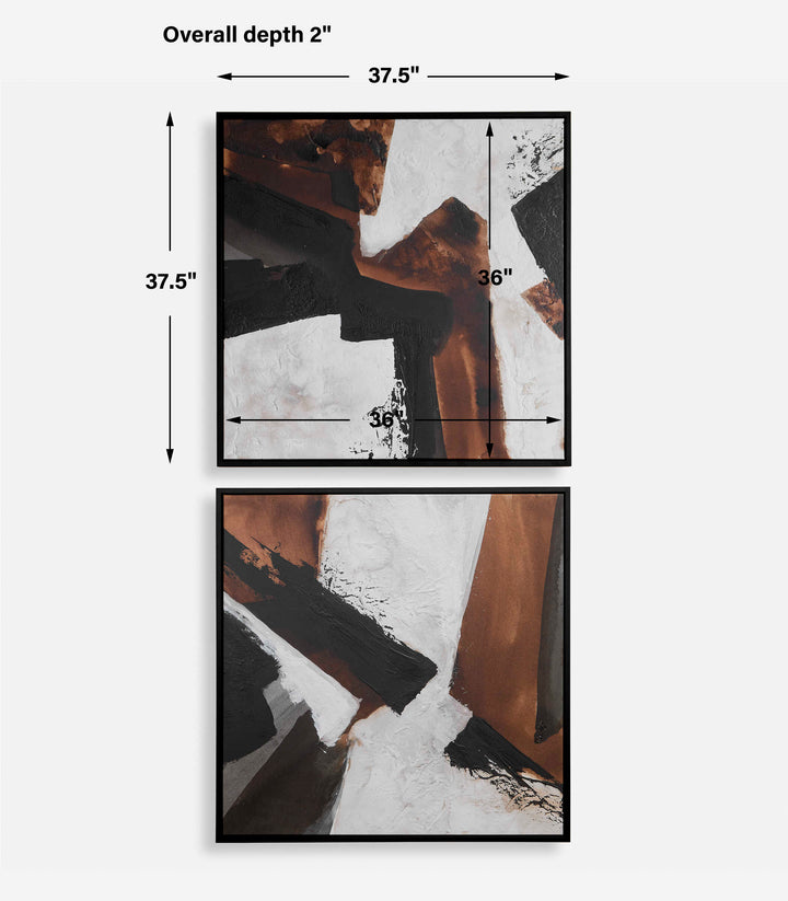 Tactile Inspiration Framed Abstract Art Set of 2 Accessories Uttermost