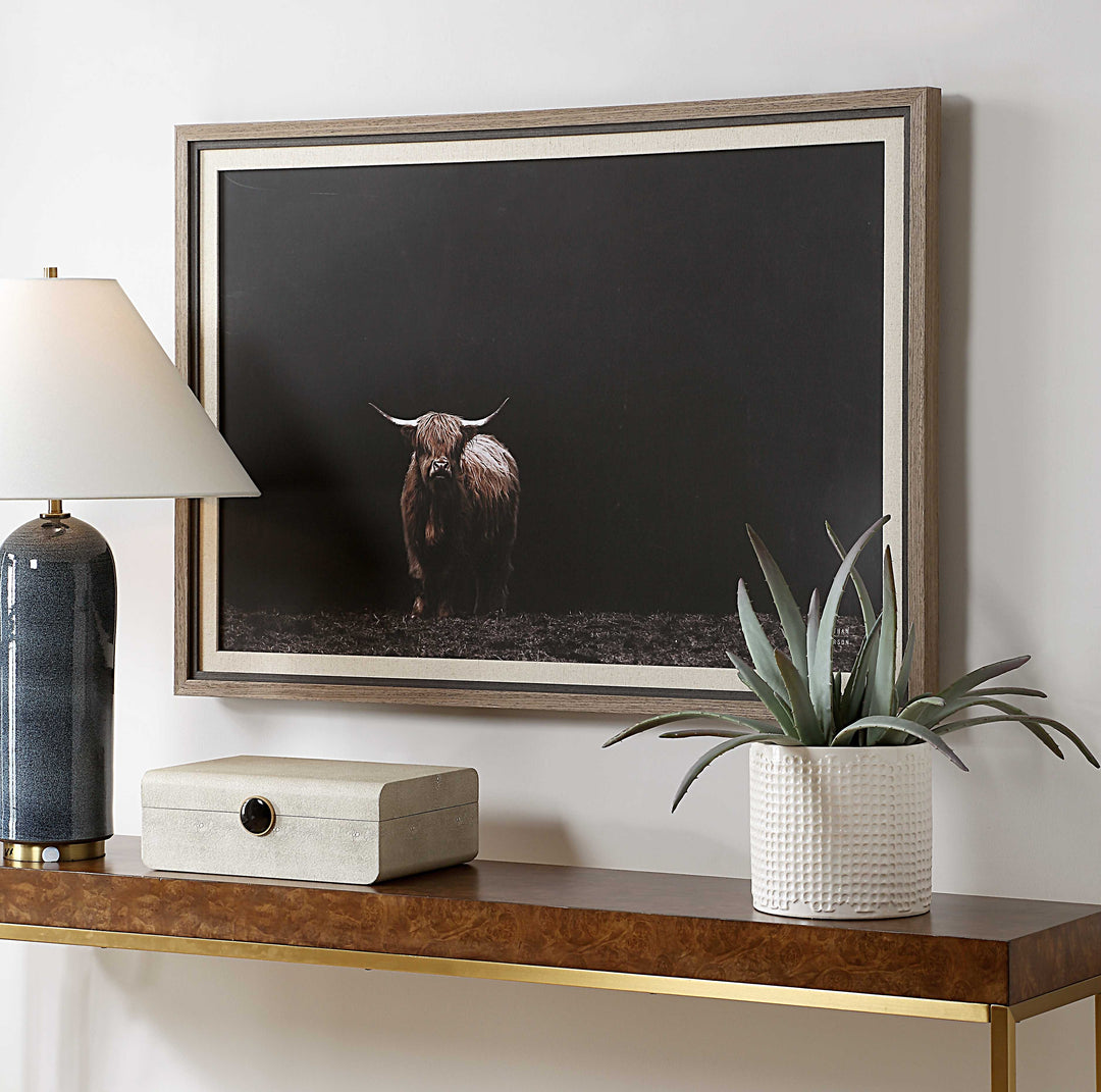 King Of The Hill Framed Bovine Print Accessories Uttermost