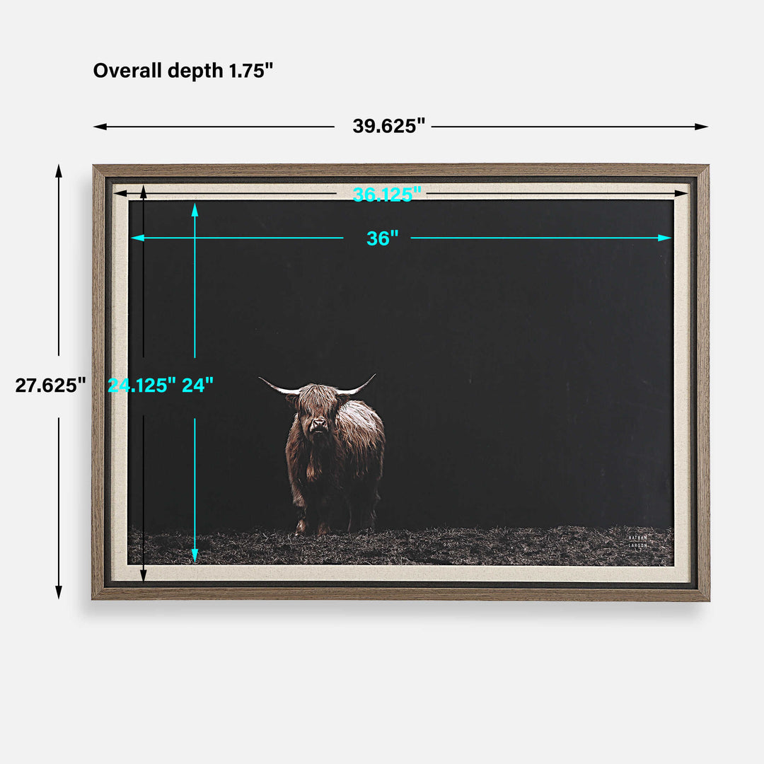 King Of The Hill Framed Bovine Print Accessories Uttermost