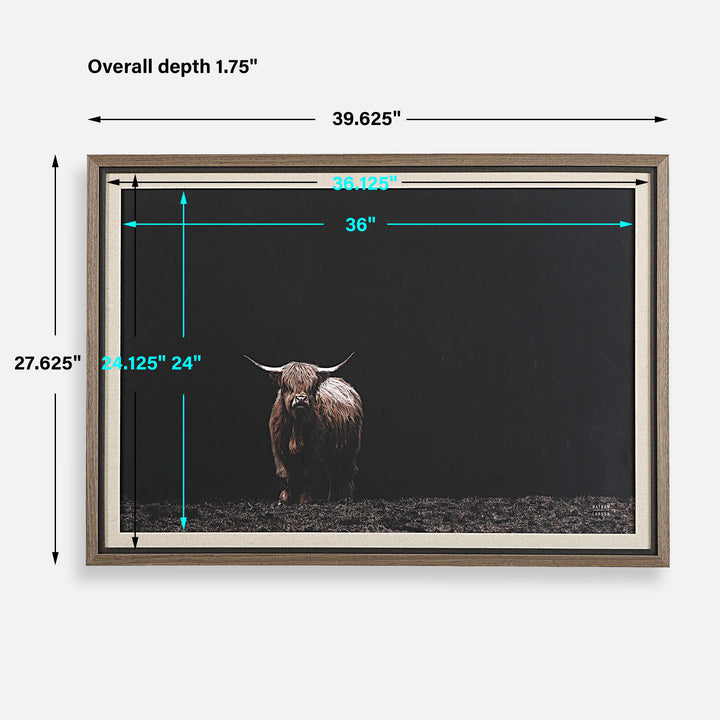 King Of The Hill Framed Bovine Print Accessories Uttermost
