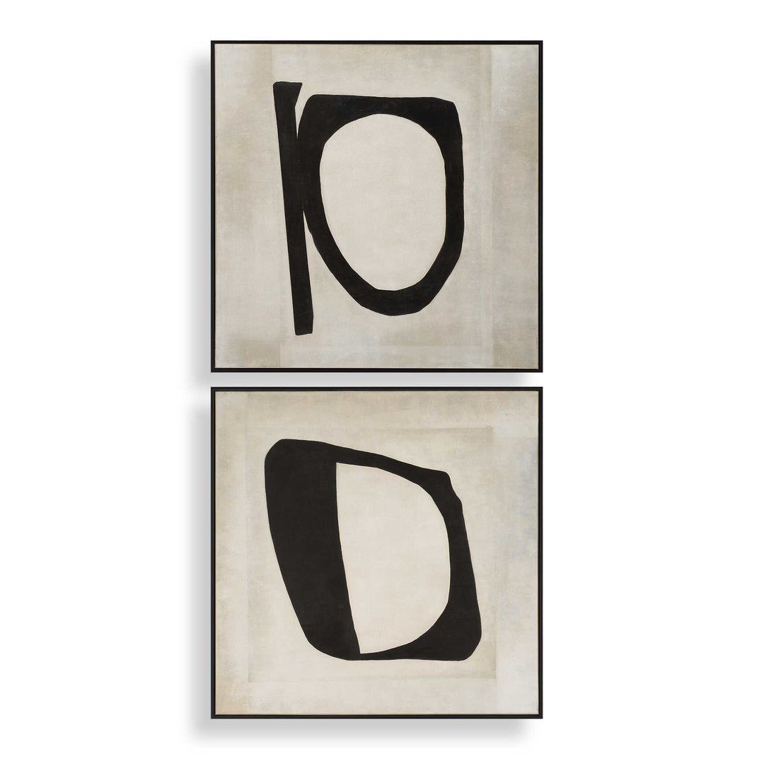 Characters Abstract Art Set of 2 Accessories Uttermost