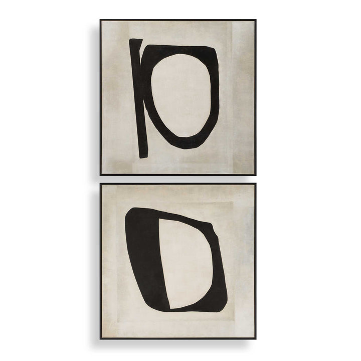 Characters Abstract Art Set of 2 Accessories Uttermost