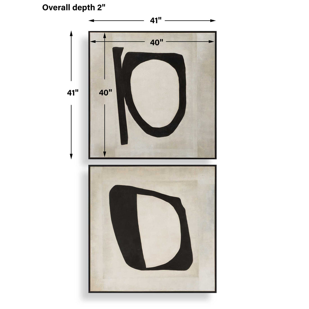 Characters Abstract Art Set of 2 Accessories Uttermost