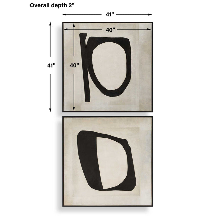 Characters Abstract Art Set of 2 Accessories Uttermost