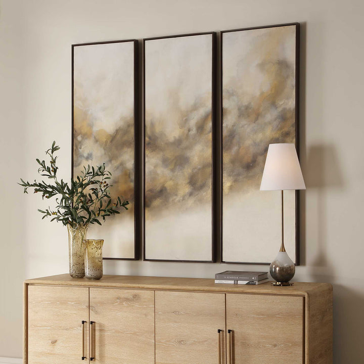 Smoke Break Hand Painted Modern Art Set of 3 Accessories Uttermost