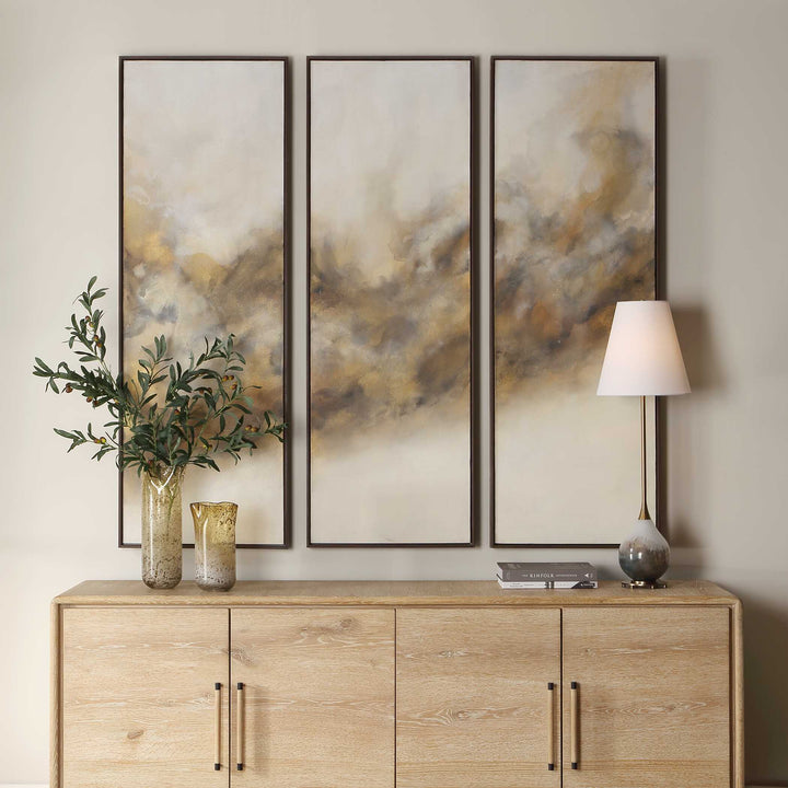 Smoke Break Hand Painted Modern Art Set of 3 Accessories Uttermost