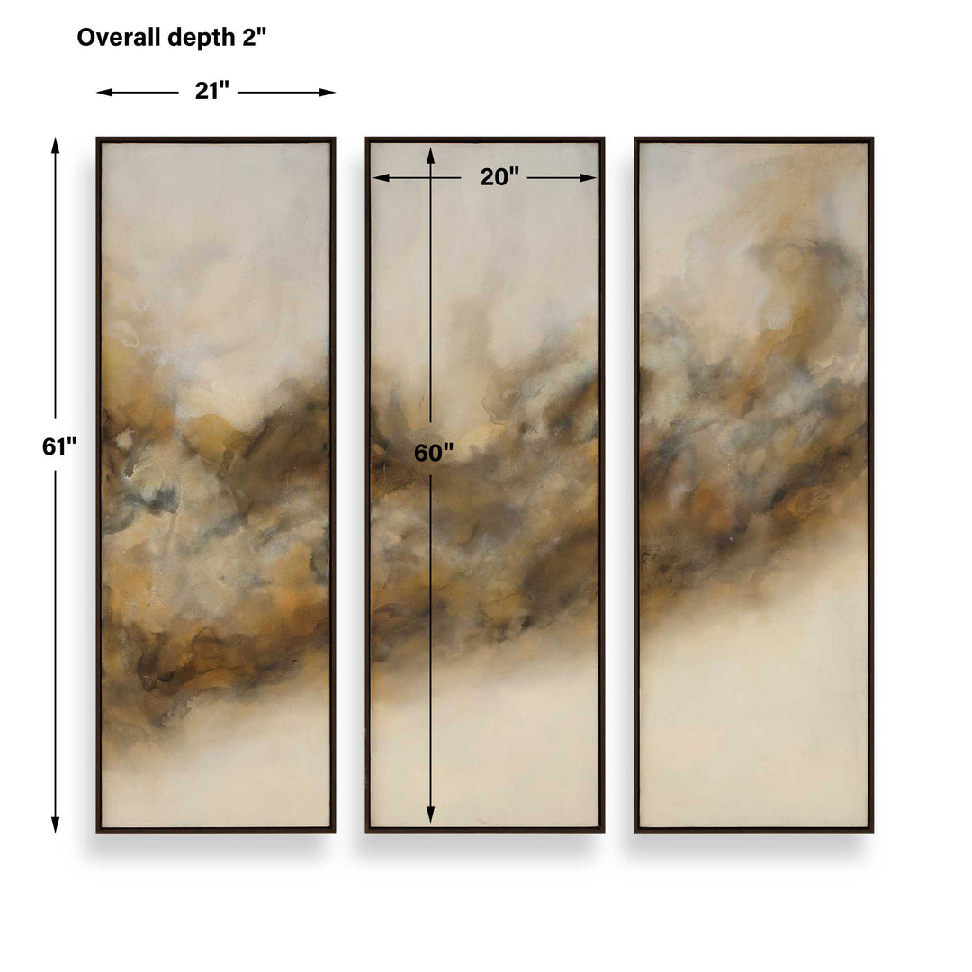 Smoke Break Hand Painted Modern Art Set of 3 Accessories Uttermost