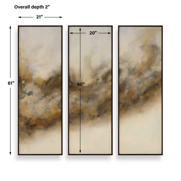 Smoke Break Hand Painted Modern Art Set of 3 Accessories Uttermost