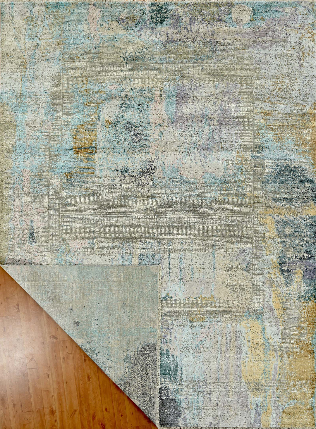 Mafi Signature | Artist | AT-304: Beige/Aqua Area Rug Mafi Rugs