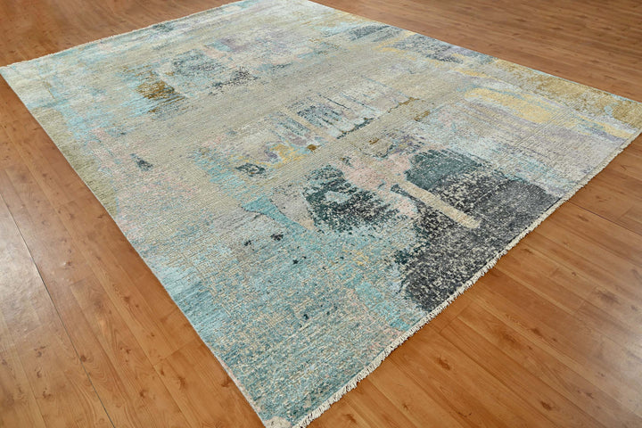 Mafi Signature | Artist | AT-304: Beige/Aqua Area Rug Mafi Rugs