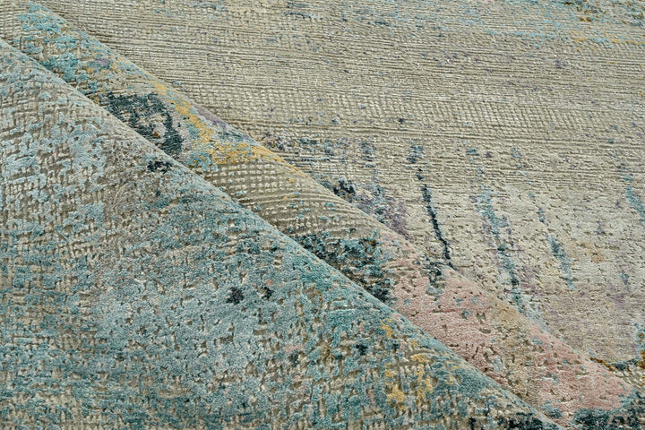 Mafi Signature | Artist | AT-304: Beige/Aqua Area Rug Mafi Rugs
