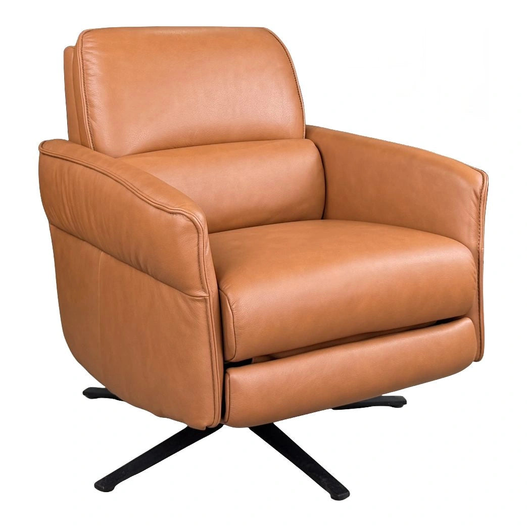 Aura Swivel Recliner Living Room Himolla Cognac