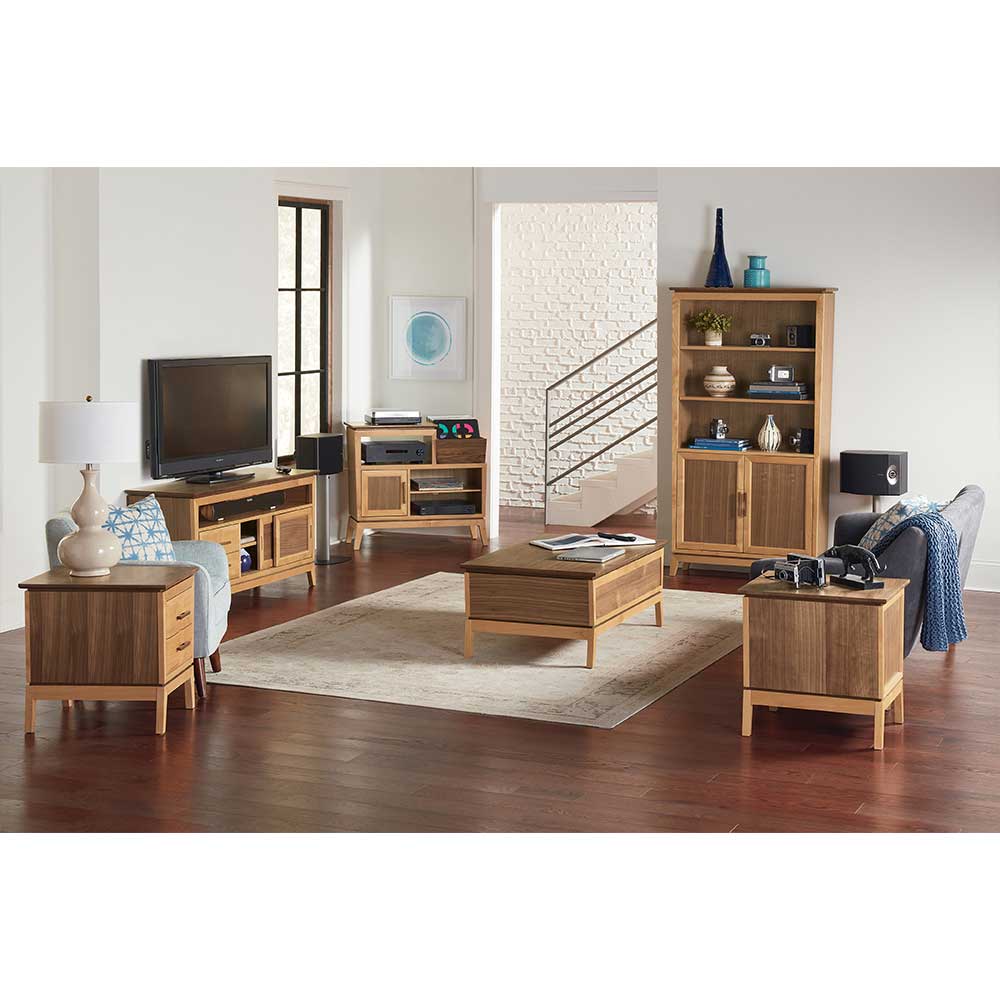 Addison 38" Vinyl Record Station Living Room Whittier Wood
