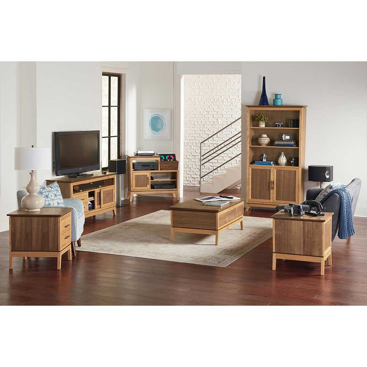 Addison 38" Vinyl Record Station Living Room Whittier Wood