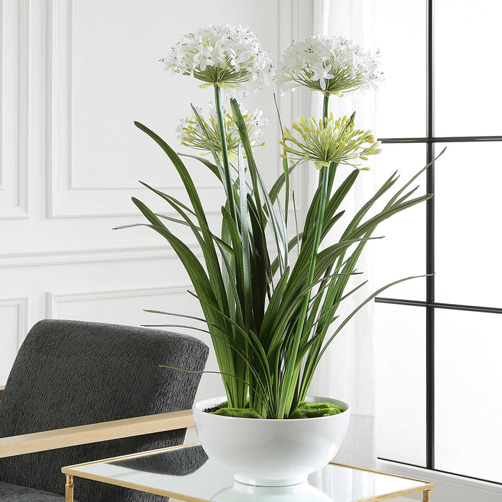 Purity Agapanthus Centerpiece Accessories Uttermost