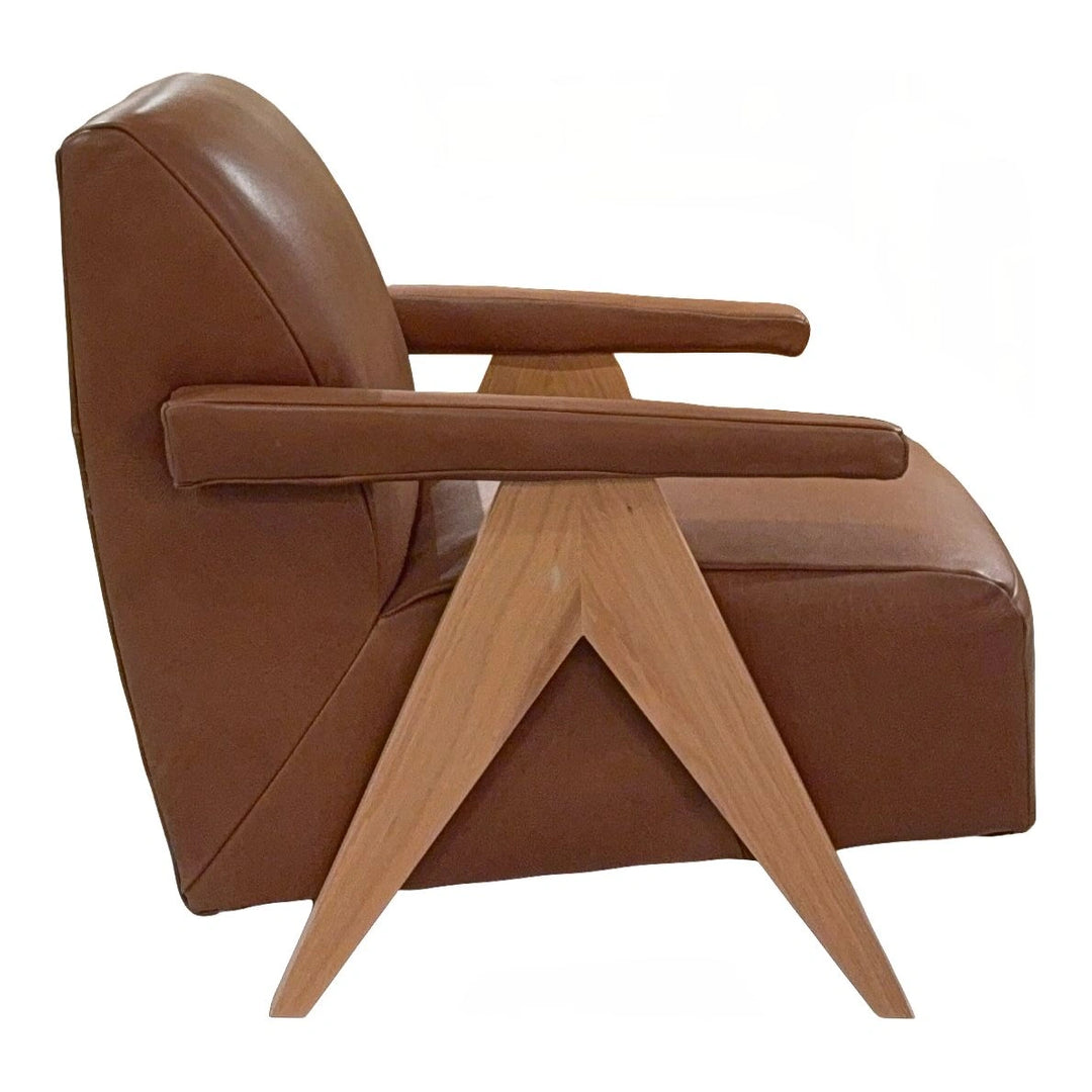 Brynne Leather Accent Chair Living Room Jonathan Louis