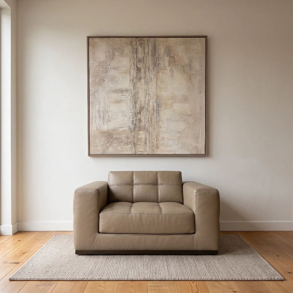 Barcelona Chair and a Half Low Leg Living Room American Leather