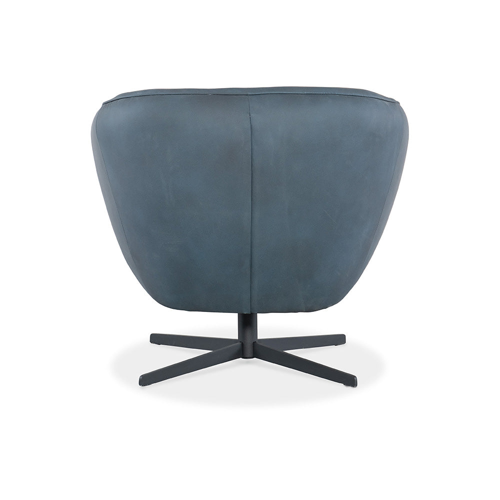 Mina Swivel Chair, Buckskin Navy Living Room Hooker Furniture   