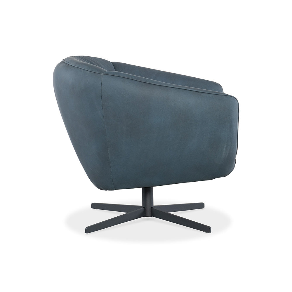 Mina Swivel Chair, Buckskin Navy Living Room Hooker Furniture   