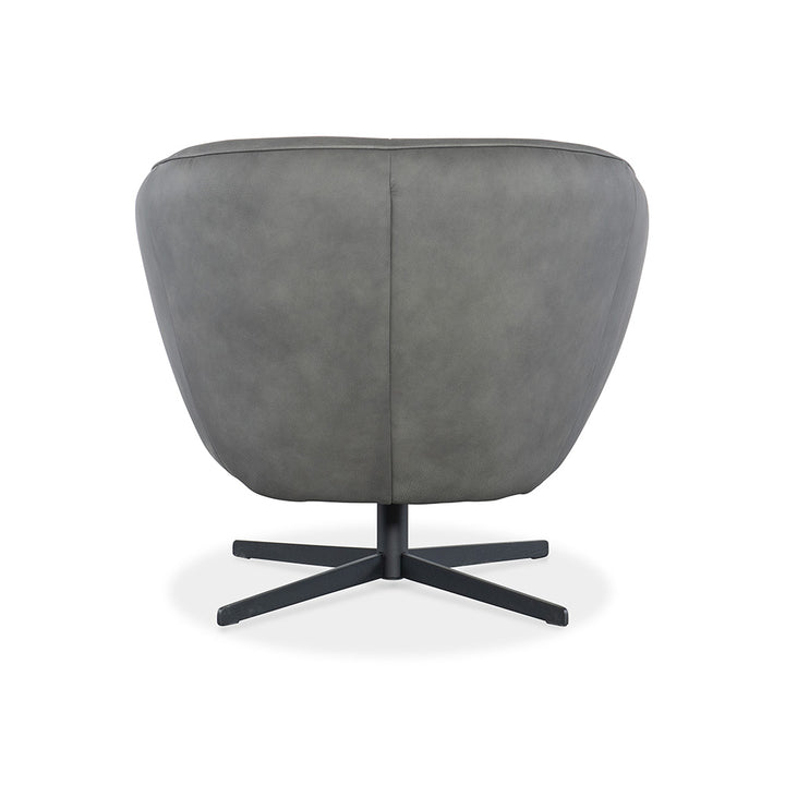 Mina Swivel Chair, Buckskin Dark Grey Living Room Hooker Furniture   