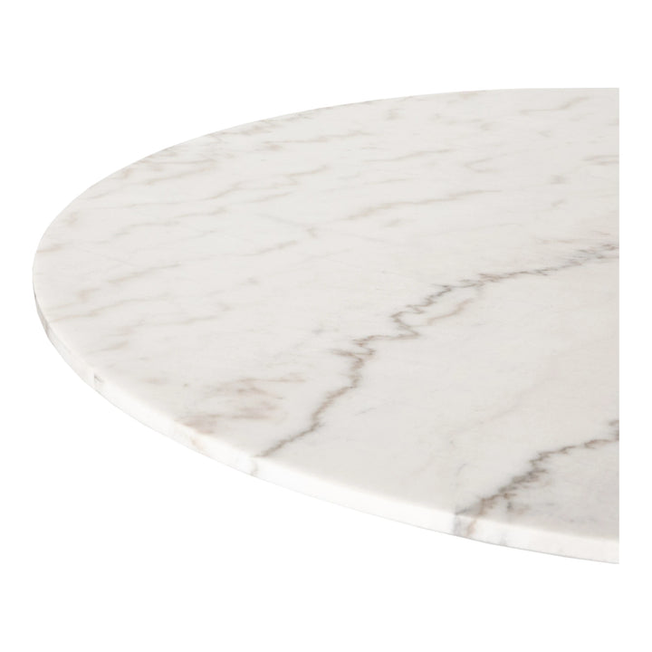 Powell 55" Dining Table, White Marble Dining Room Four Hands