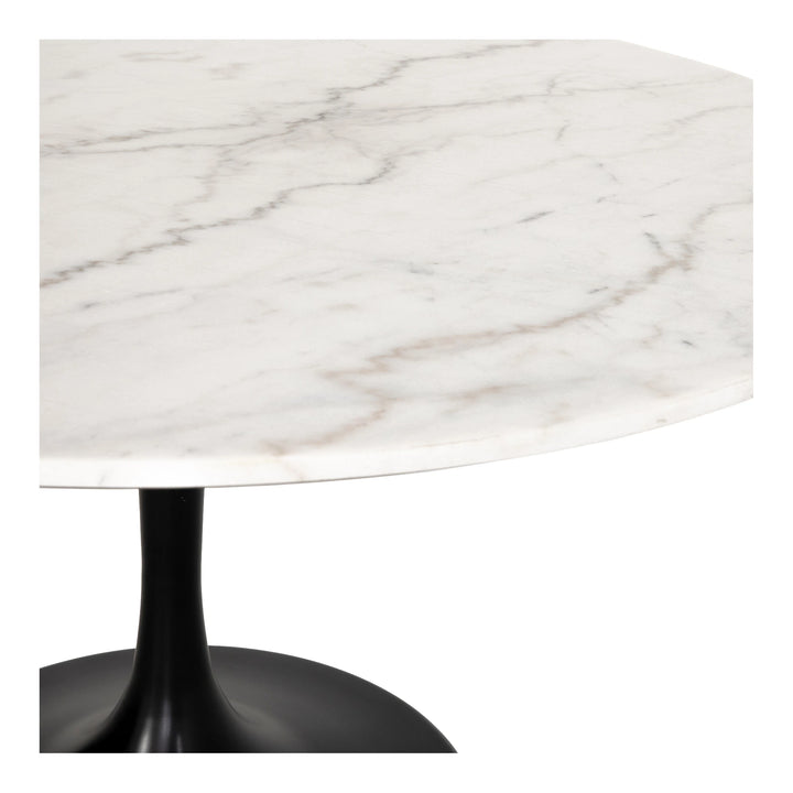 Powell 55" Dining Table, White Marble Dining Room Four Hands