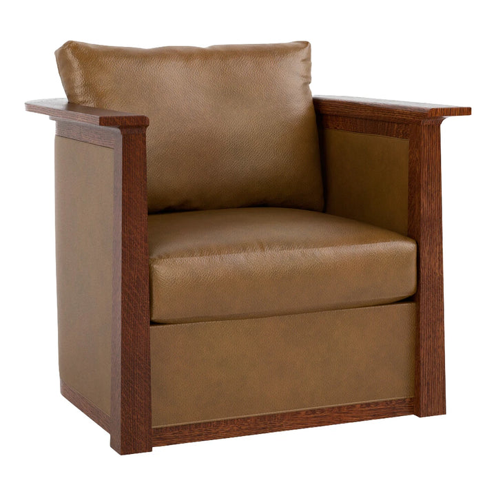 Park Slope Swivel Chair Living Room Stickley Leather Onondaga