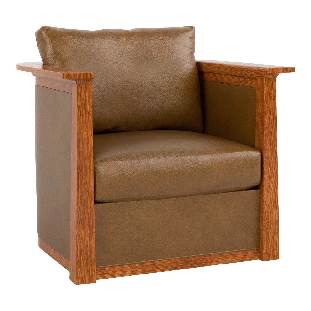Park Slope Swivel Chair Living Room Stickley Leather Aurora
