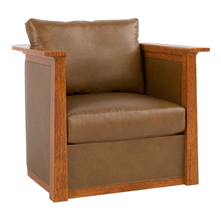 Park Slope Swivel Chair Living Room Stickley Leather Aurora