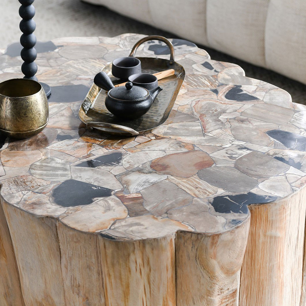 Norwest Petrified Wood Coffee Table Living Room Classic Home   