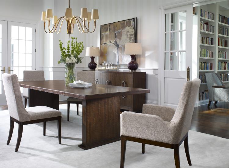 Citation Manning Rectangular Dining Table, Brunette Dining Room Century