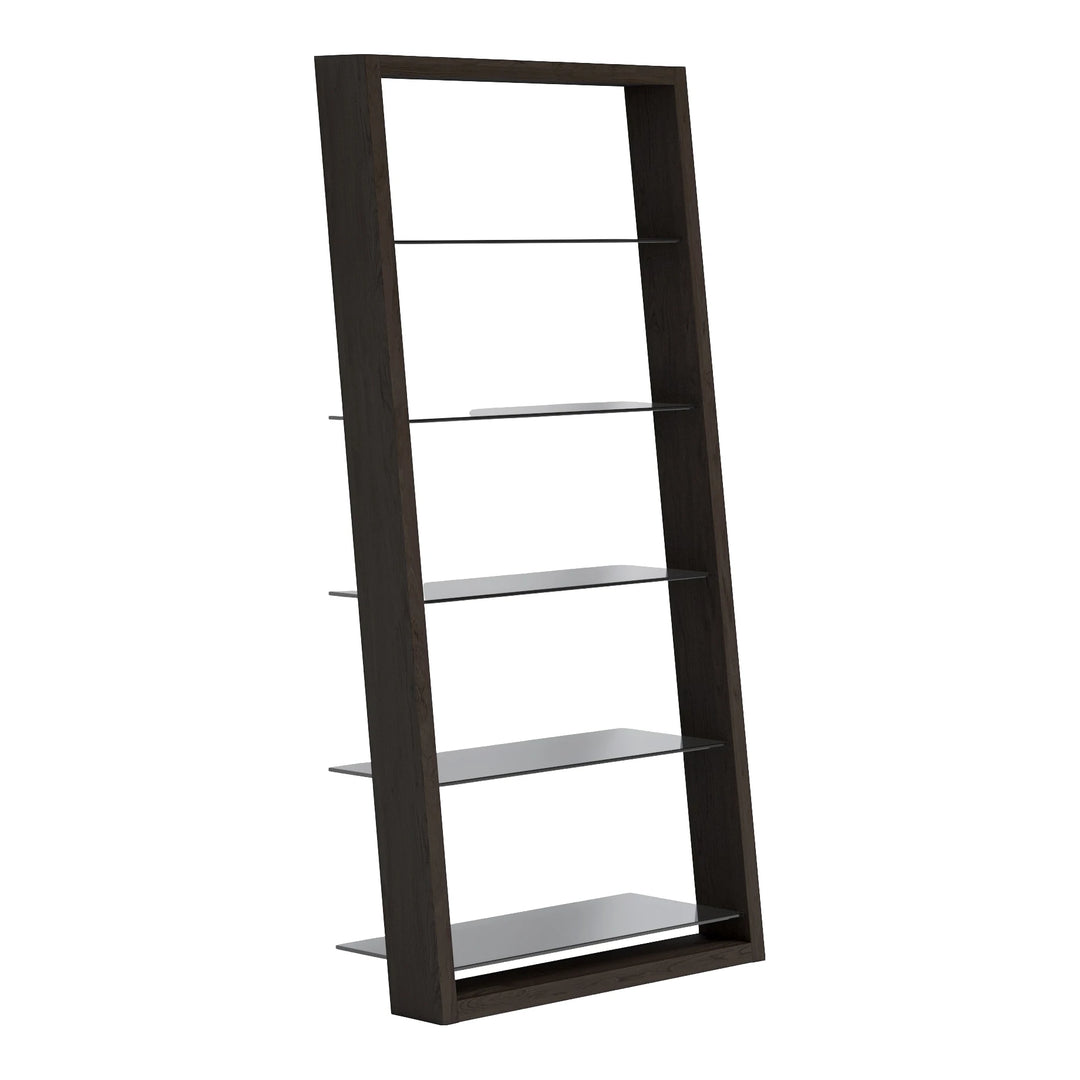 Eileen 5166 Leaning Shelf Living Room BDI Charcoal Stained Ash