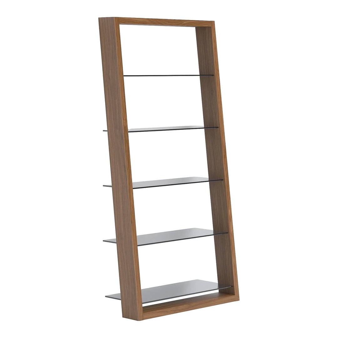Eileen 5166 Leaning Shelf Living Room BDI Natural Walnut