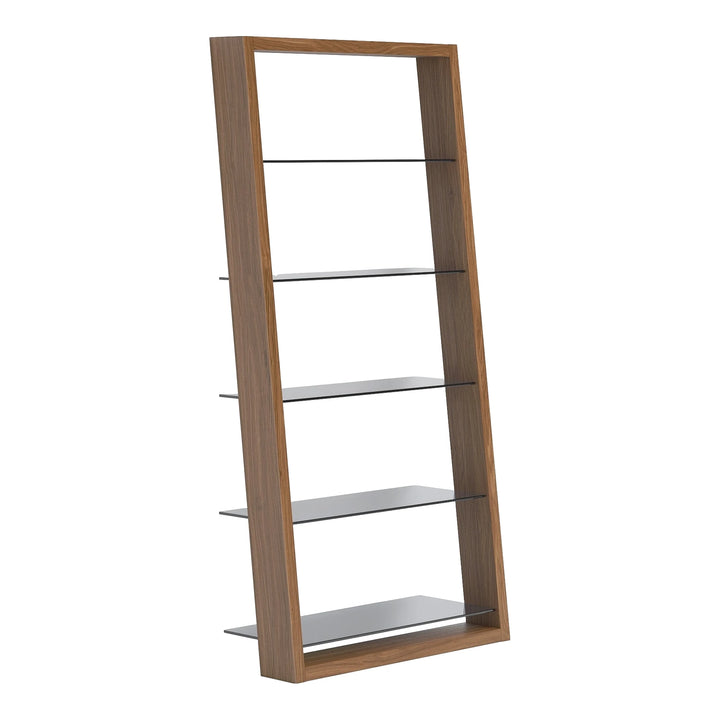 Eileen 5166 Leaning Shelf Living Room BDI Natural Walnut