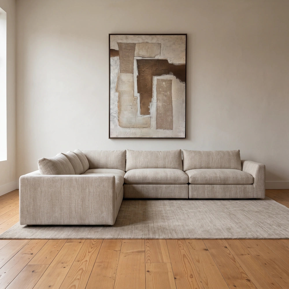Espen 5 Piece Sectional with 3 Pillows Living Room American Leather