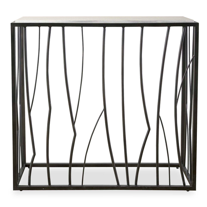 Reed Travertine Console Table Living Room Uttermost