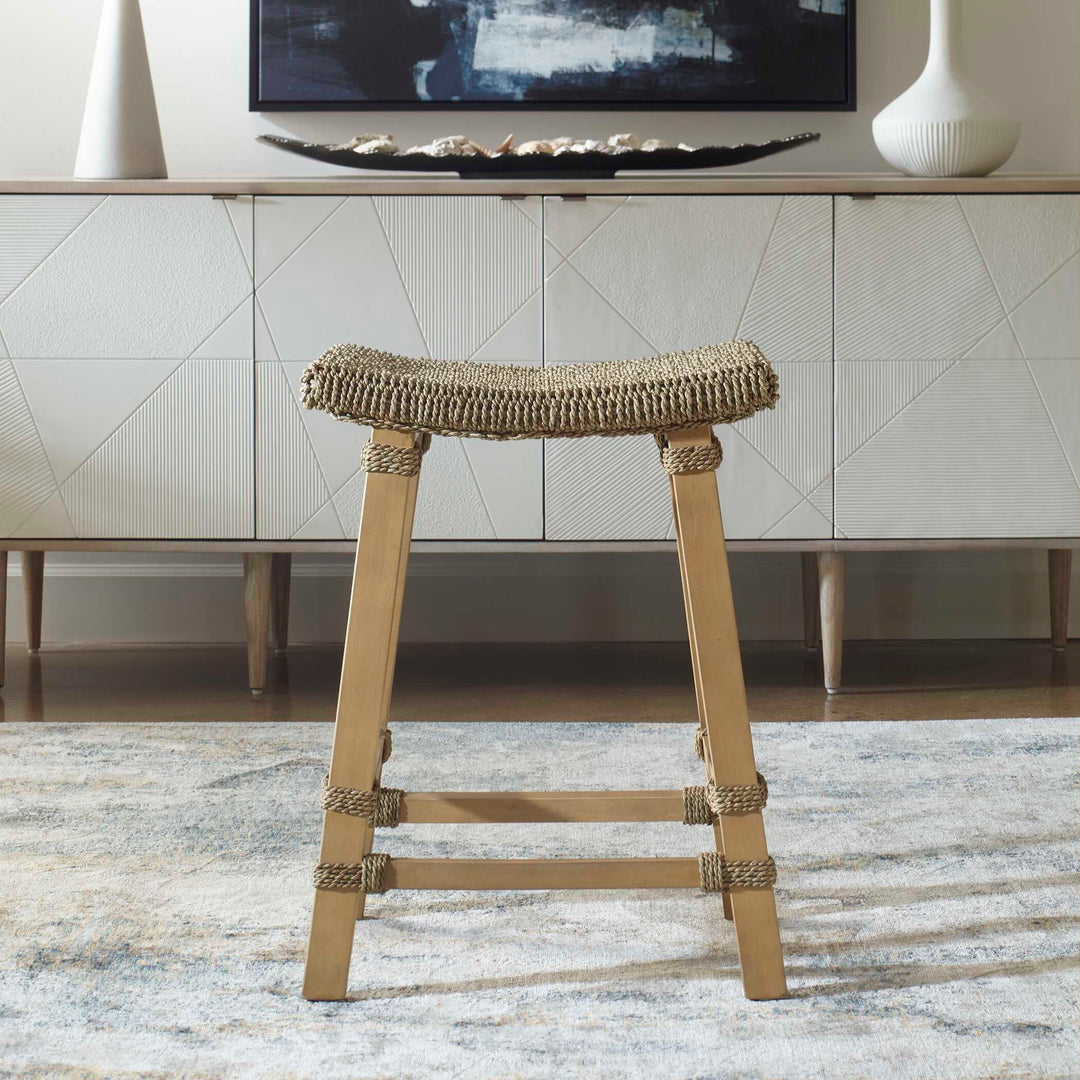 Everglade Sea Grass Counter Stool Living Room Uttermost