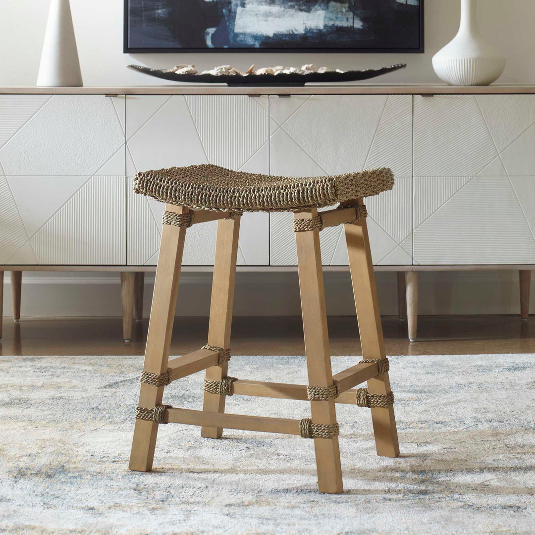 Everglade Sea Grass Counter Stool Living Room Uttermost