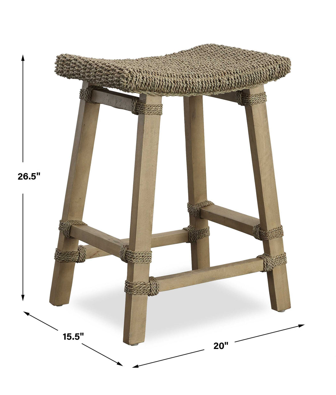 Everglade Sea Grass Counter Stool Living Room Uttermost