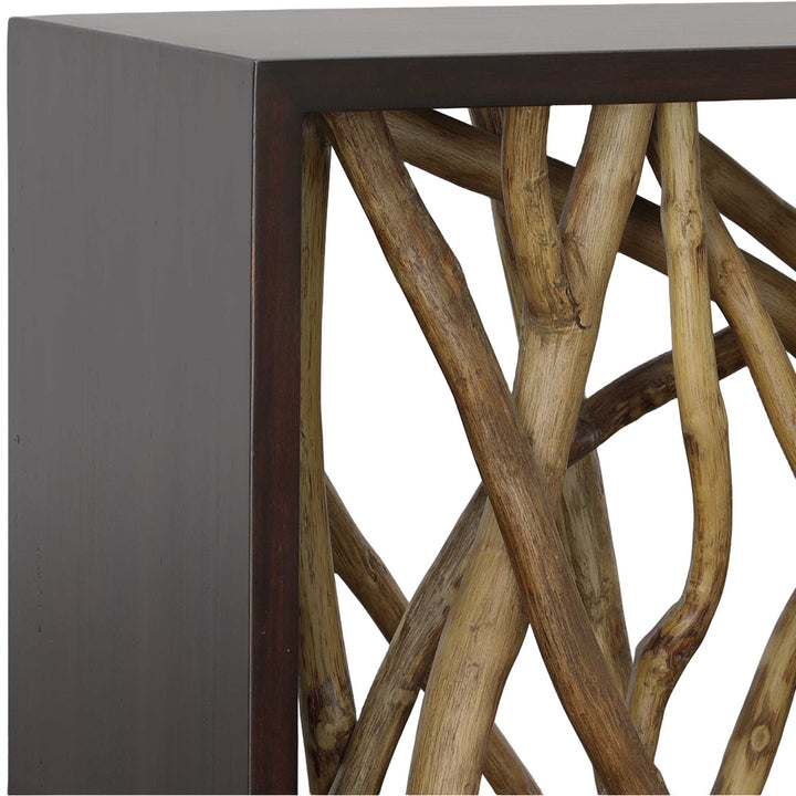Teak Maze Console Table Living Room Uttermost