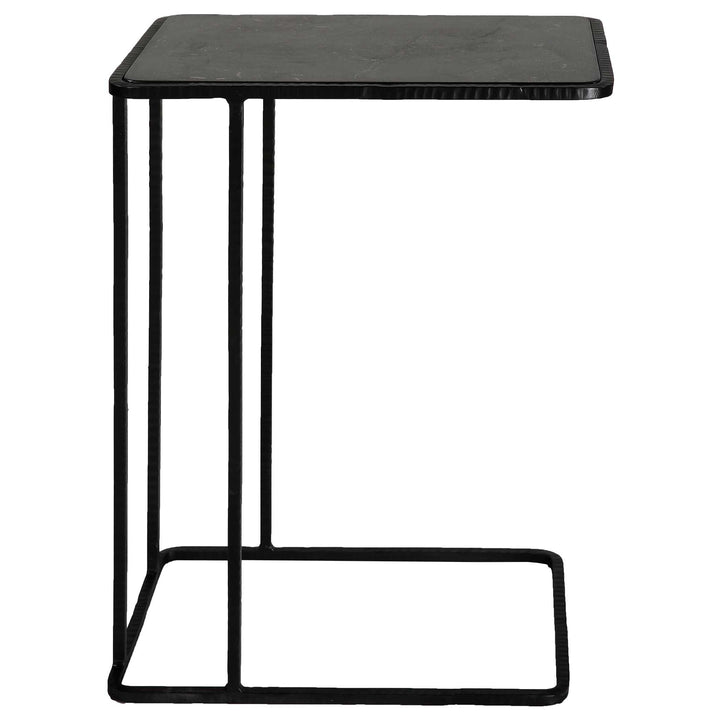Cavern Stone & Iron Accent Table Living Room Uttermost
