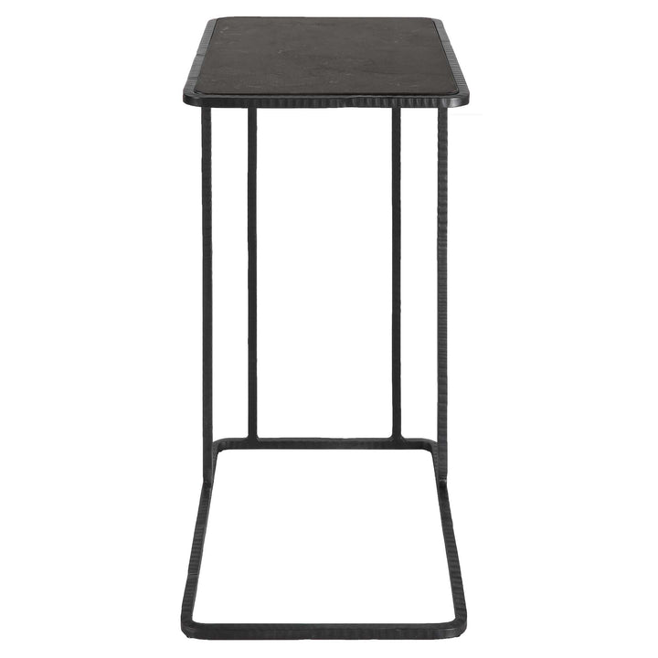 Cavern Stone & Iron Accent Table Living Room Uttermost