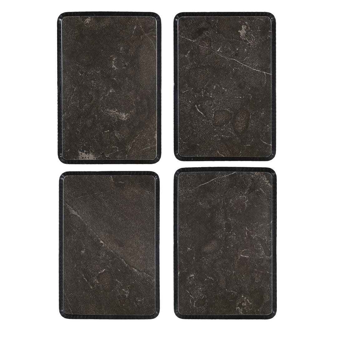 Cavern Stone & Iron Accent Table Living Room Uttermost