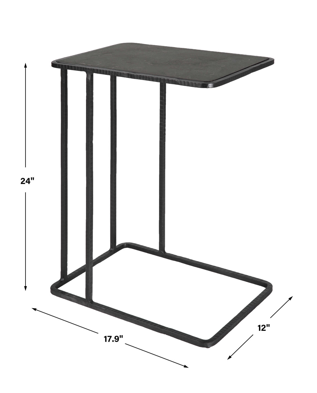 Cavern Stone & Iron Accent Table Living Room Uttermost
