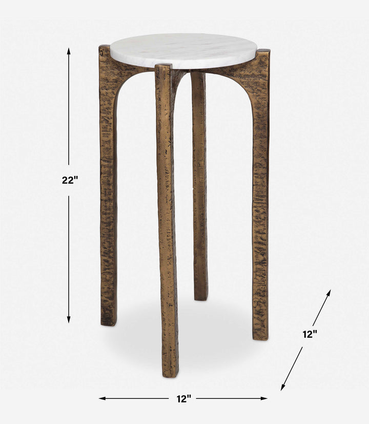 Vivi Marble Drink Table Living Room Uttermost