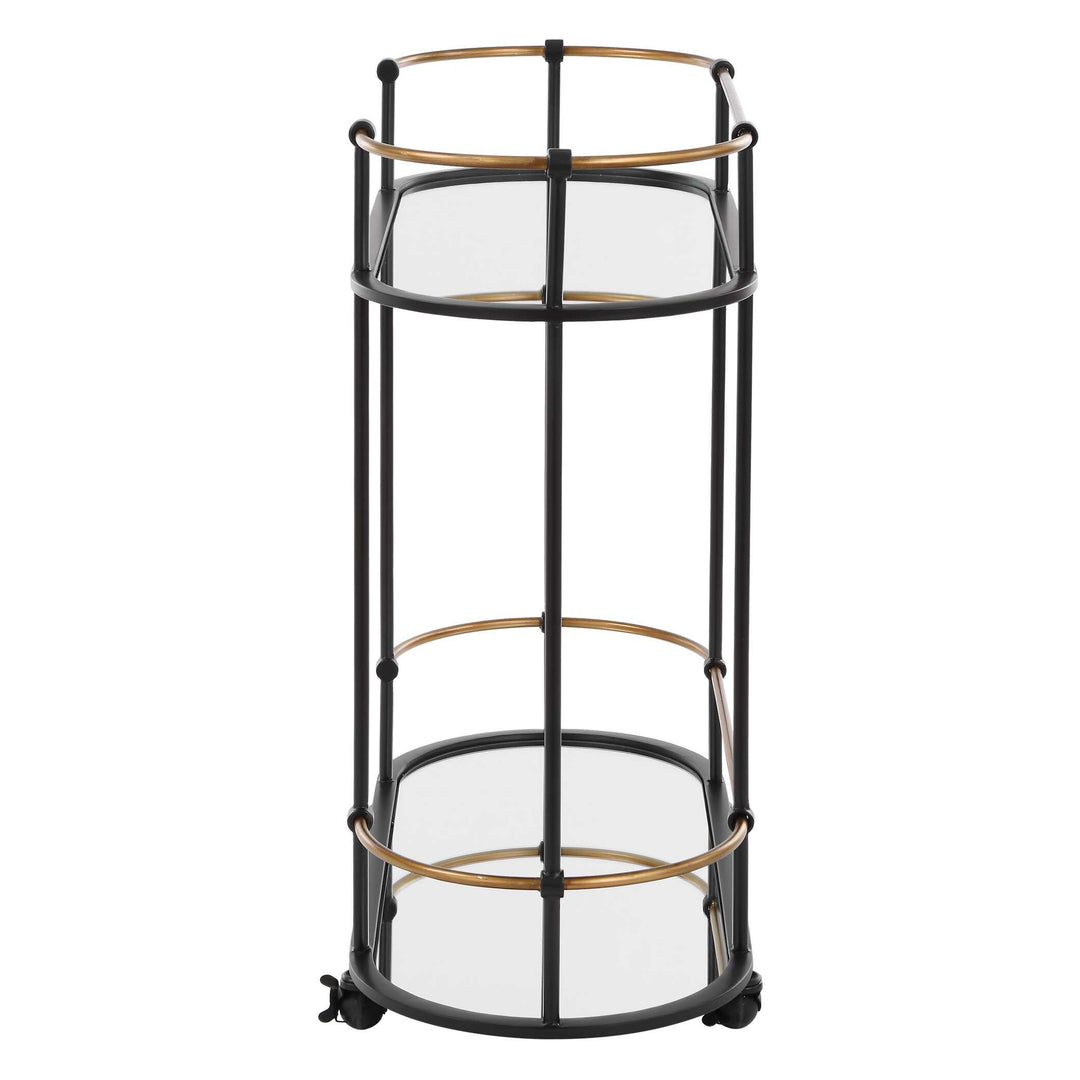 Andre Iron Bar Cart Living Room Uttermost